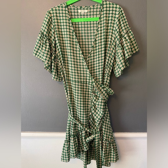 Max studio ruffle wrap dress high low -M - Picture 2 of 4